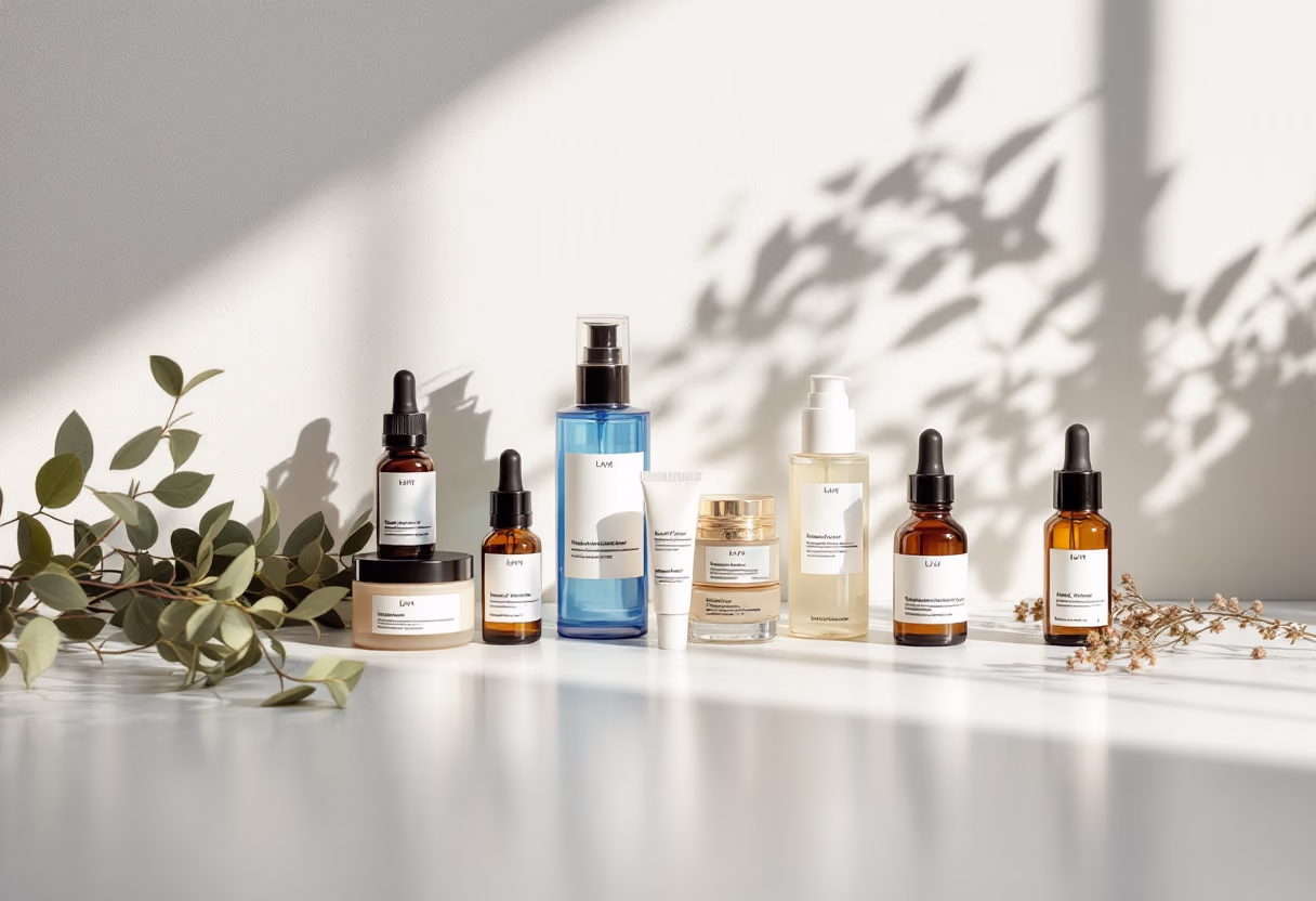 image of skincare products (for a pharmacy)